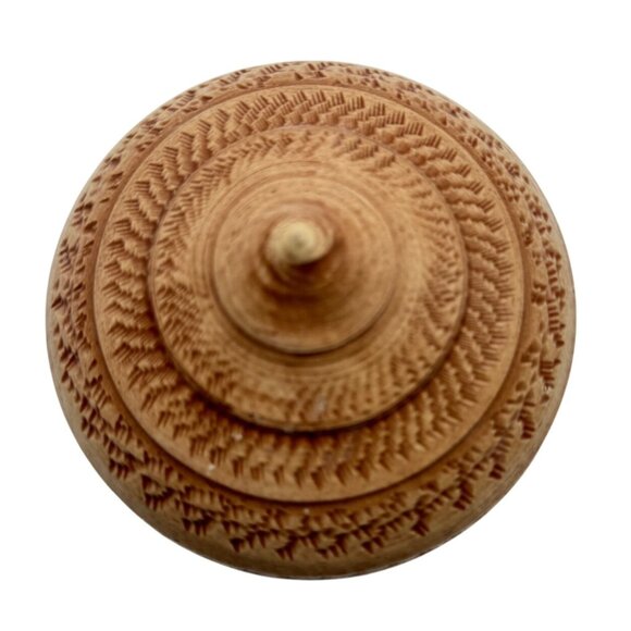 Ken Patterson Handcrafted Brown Textured Ceramic Box With Lid For Trinkets - Picture 5 of 7